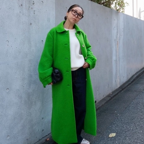 松尾恵美奈さんが着るシールームリンのコート