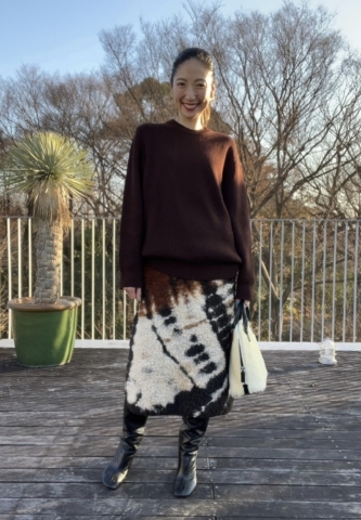 フリーランスPR中山真梨子さんのブーツスタイルトップ