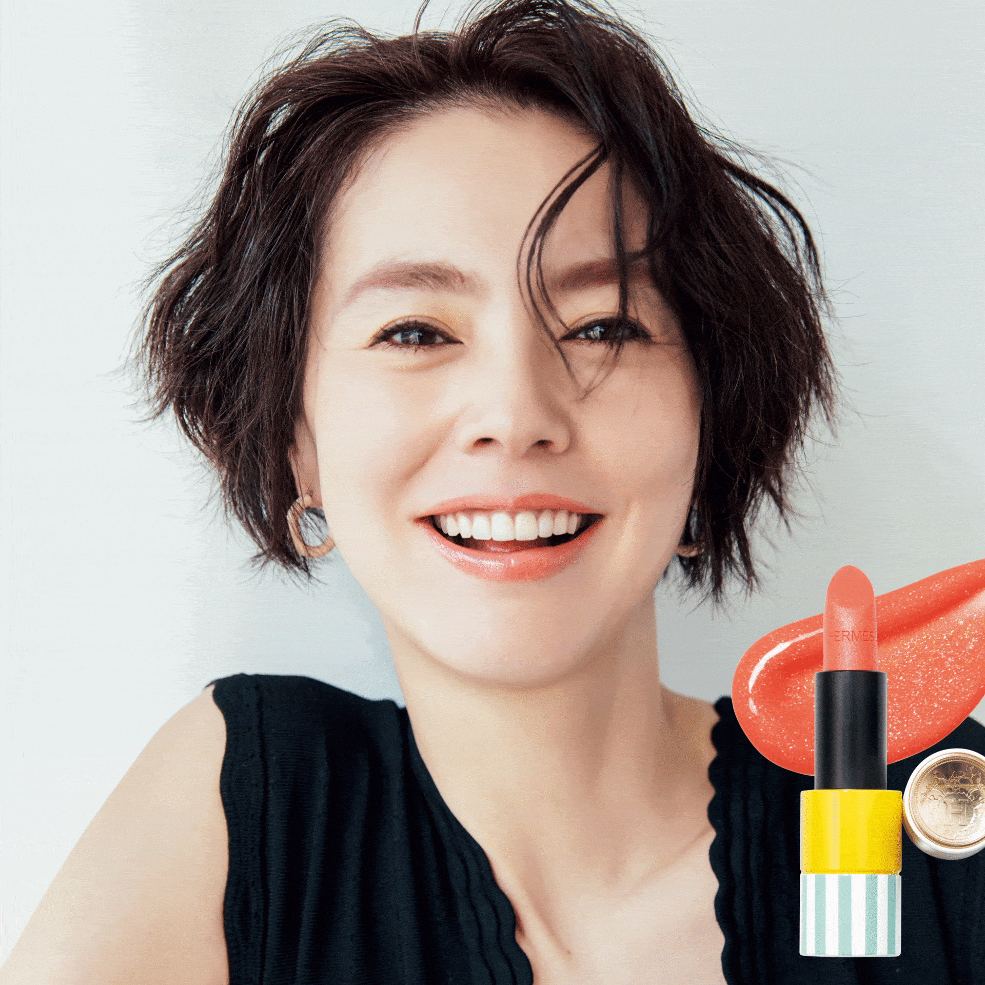 AIKO ONOさん提案。洒落顔になる【エルメス】のオレンジピンク色