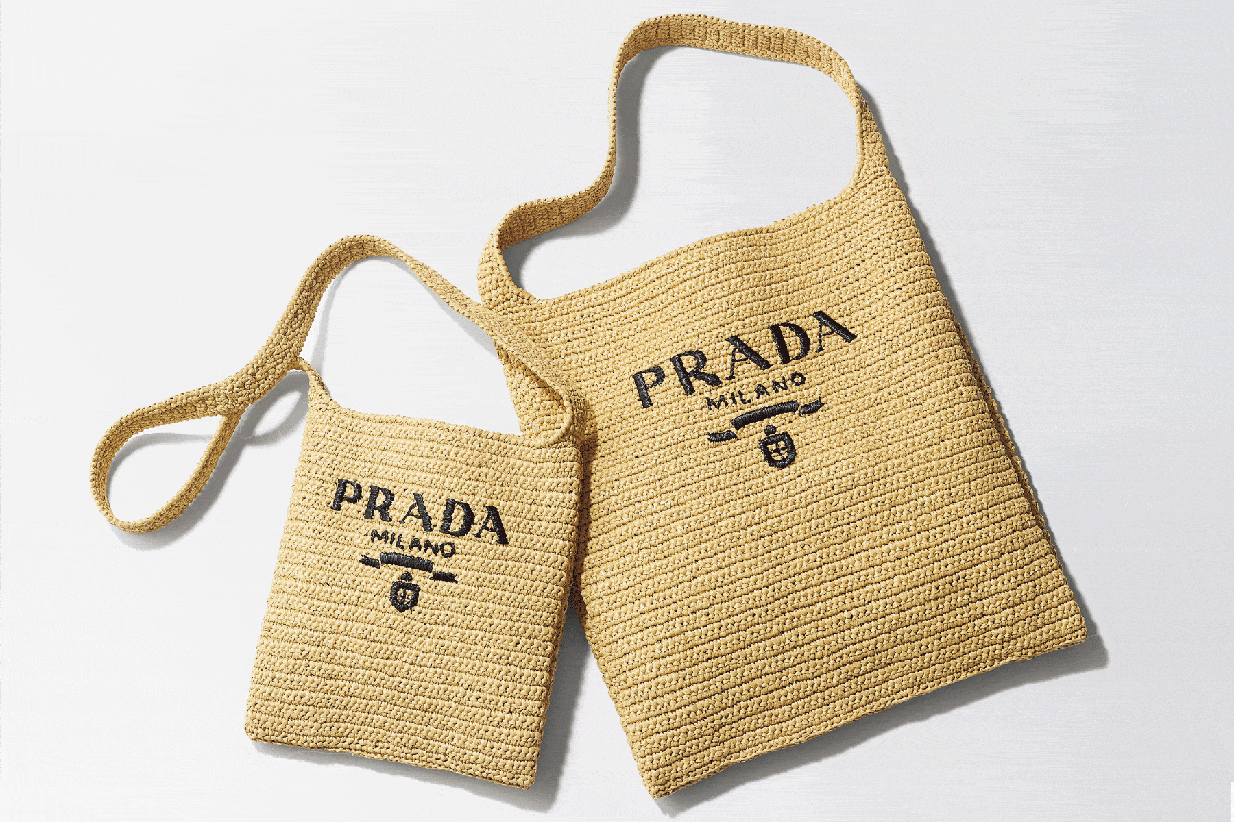 LOEWE / フォントトート サンセットピンク ラフィア ロゴ かごバッグ