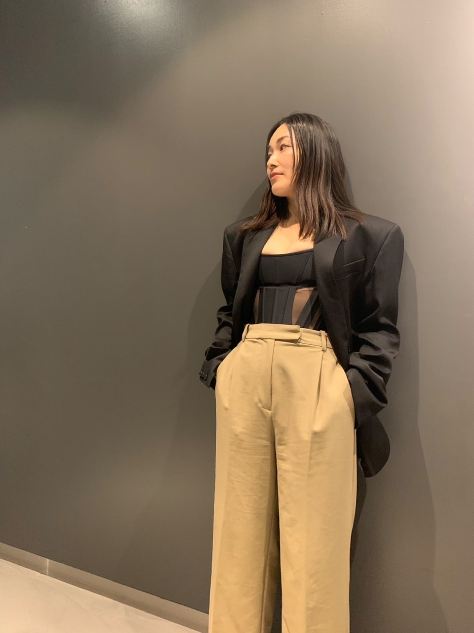 Mugler H&M コラボ メッシュパネルコルセットトップス 36 | www