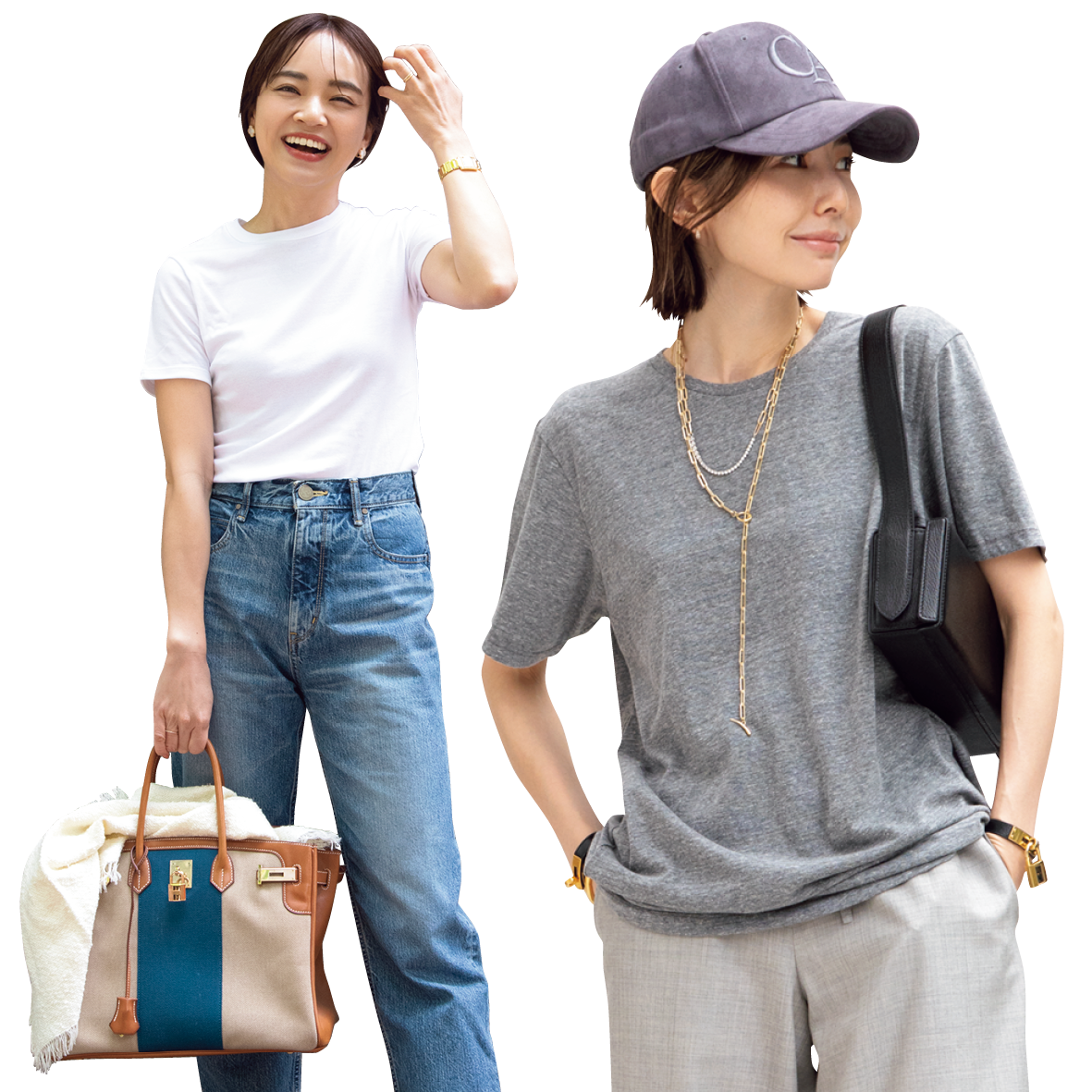ジュエリーのレイヤードが重要。L