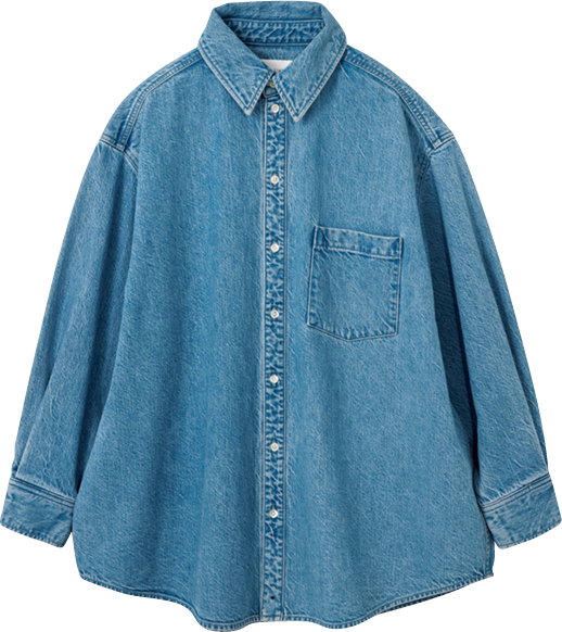 〈upper hights〉 ジージャンとシャツの中間的な立ち位置で使い勝手抜群のジャケット。¥37,400（アッパーハイツ／ゲストリスト）