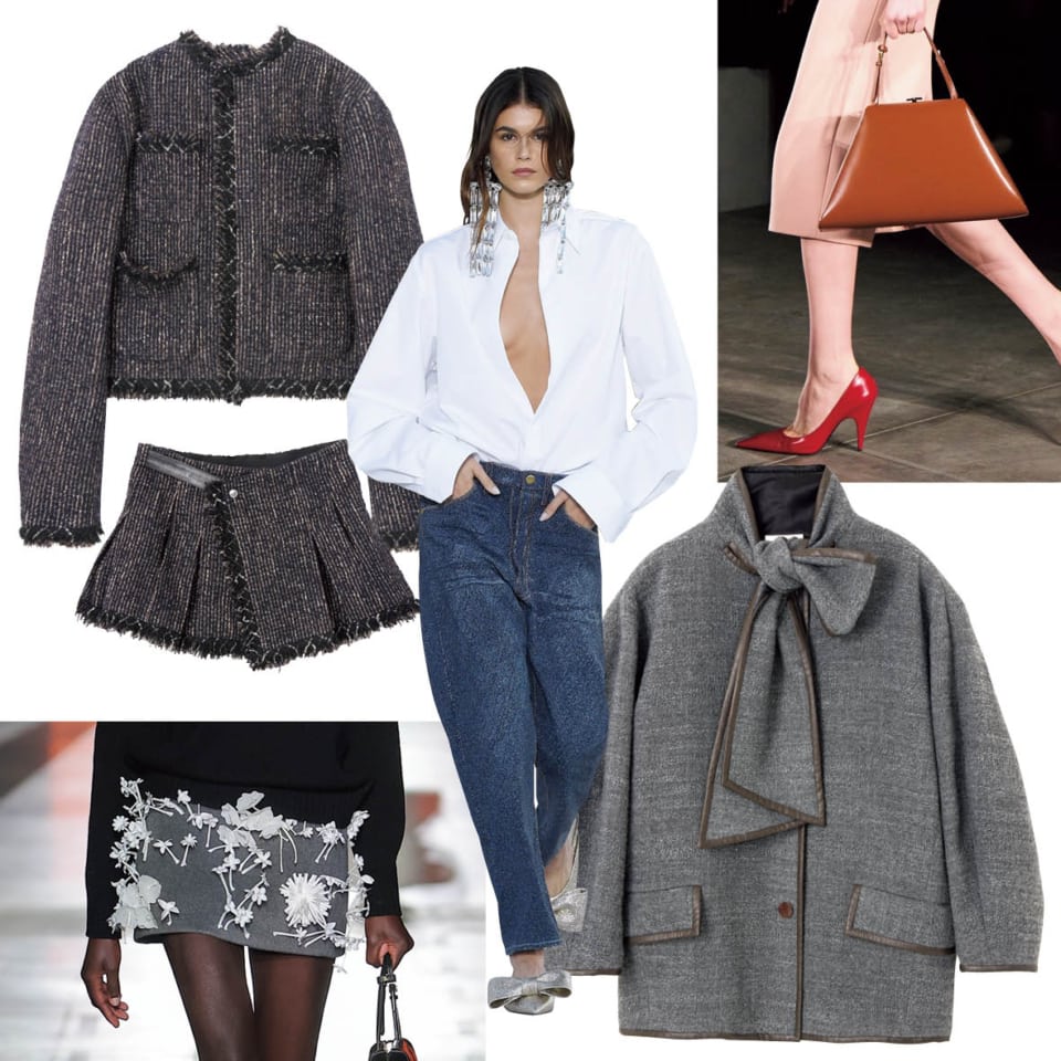 ツイード、ビスチェ、PRADAのミニスカートなどスタイリスト辻直子さん  