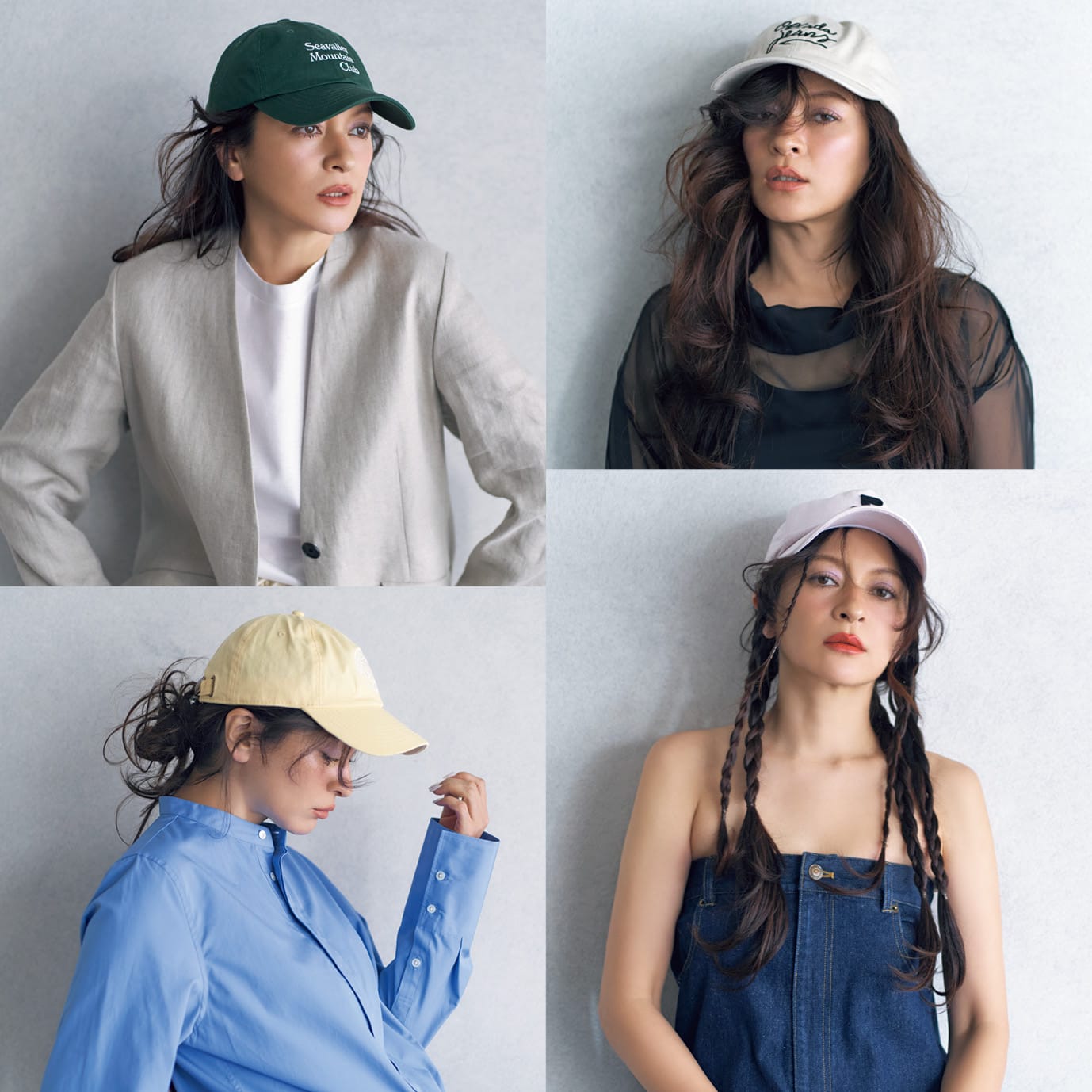 40代以上の【キャップ】は女らしさがマストです。ニュアンスの