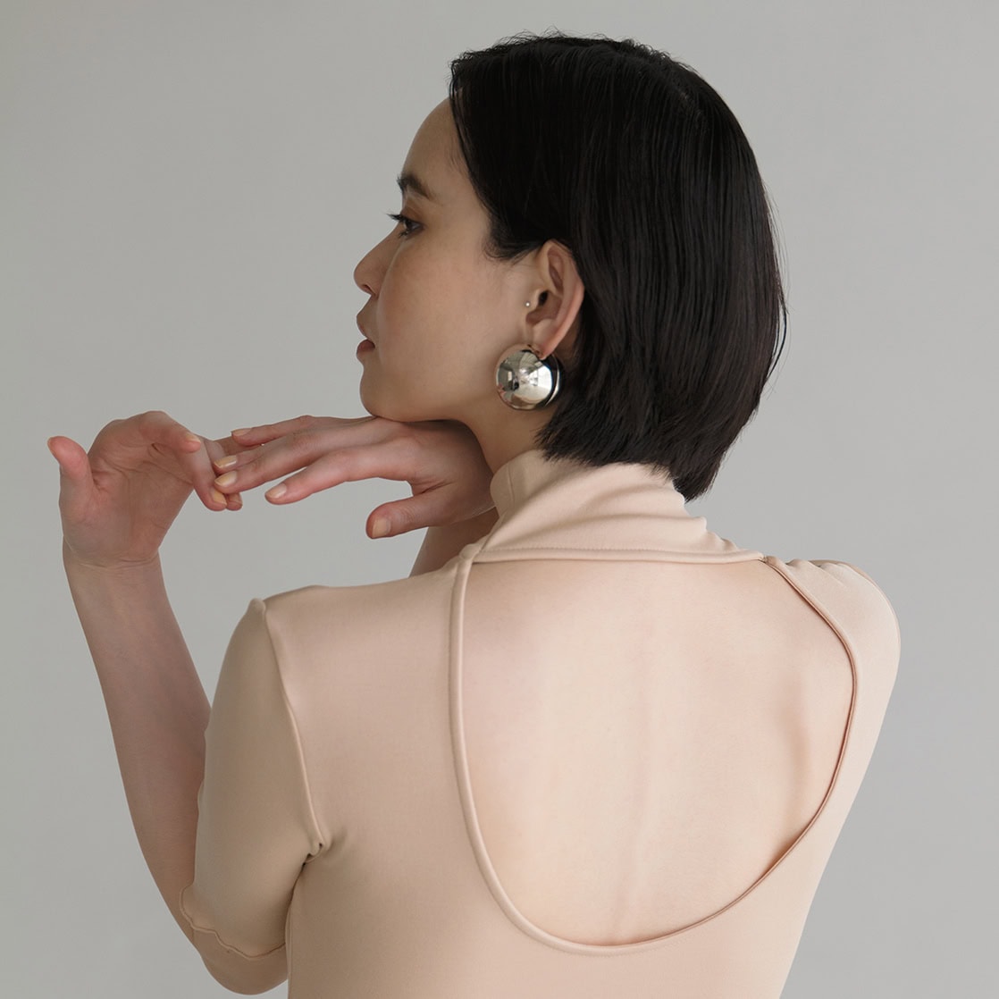 HYKE 2025SS シアースリーブ トップス コットンニット ハイク 美品