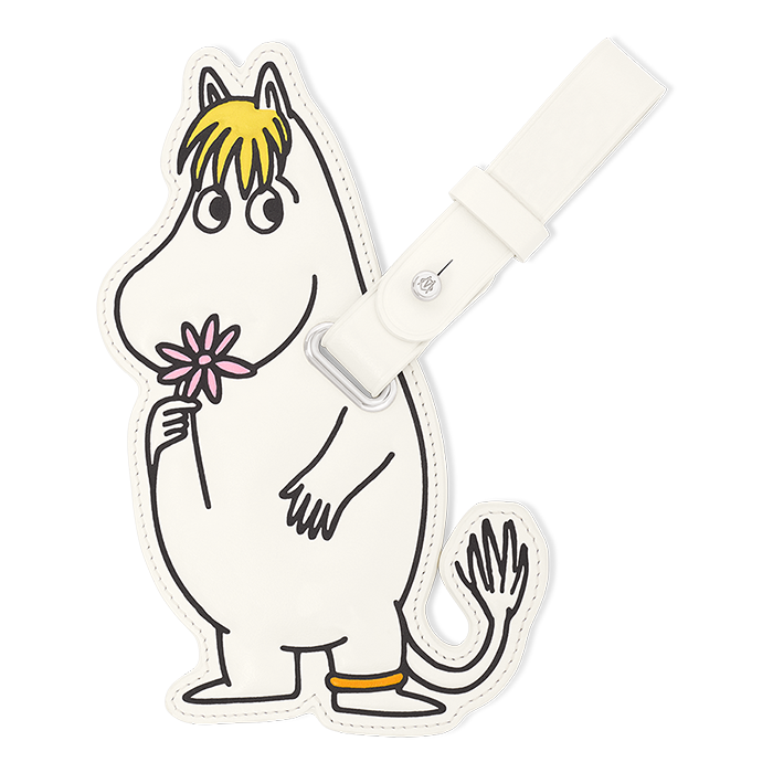 日本限定のラゲージタグ〈RIMOWA & MOOMIN Luggage Tag Flower〉¥37,510（リモワ／リモワ クライアントサービス）