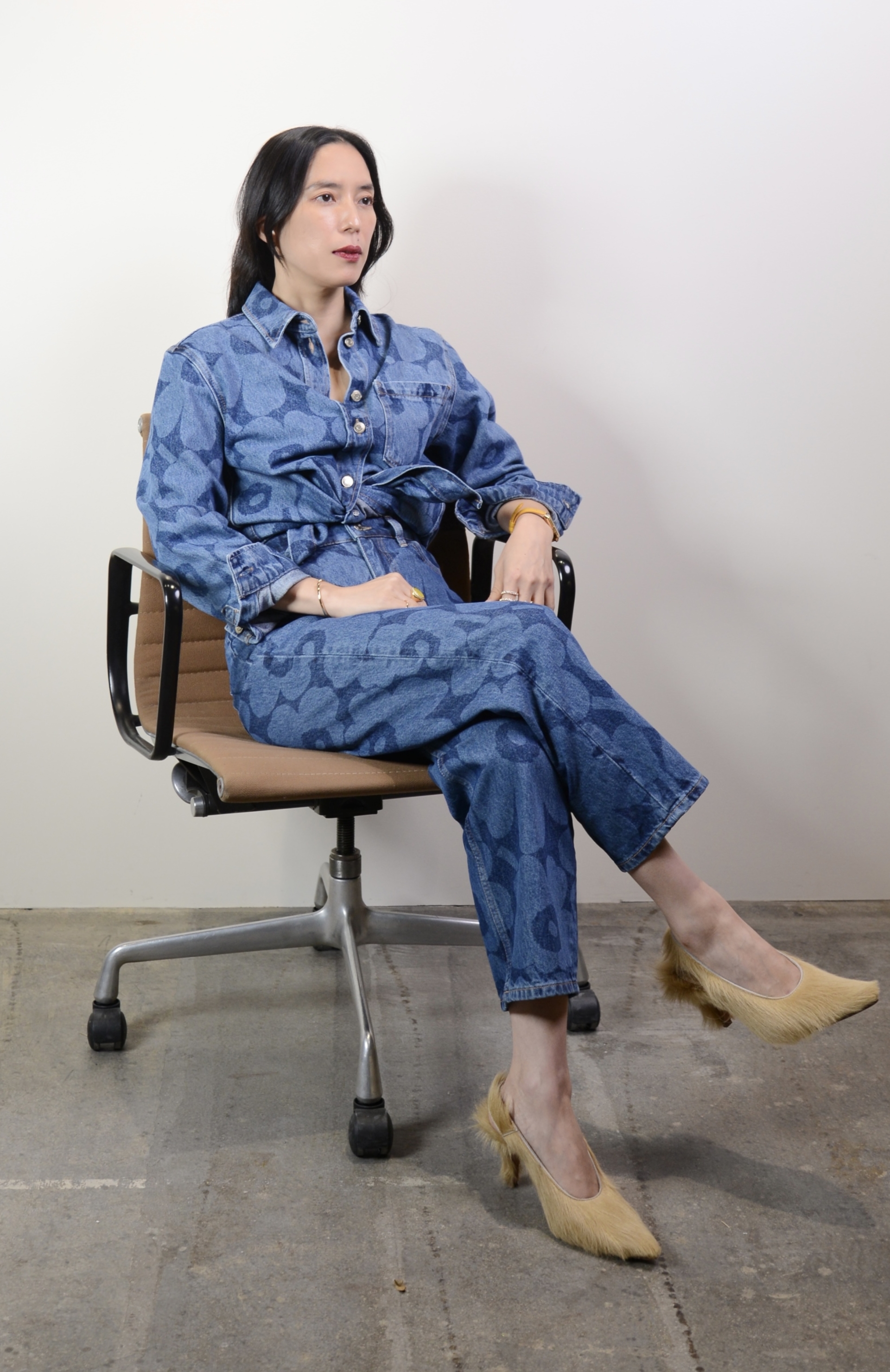 【美品】marimekko ストライプ セットアップ 今日は、コラボのストライプセットアップを着ました。 中に、ロックTを