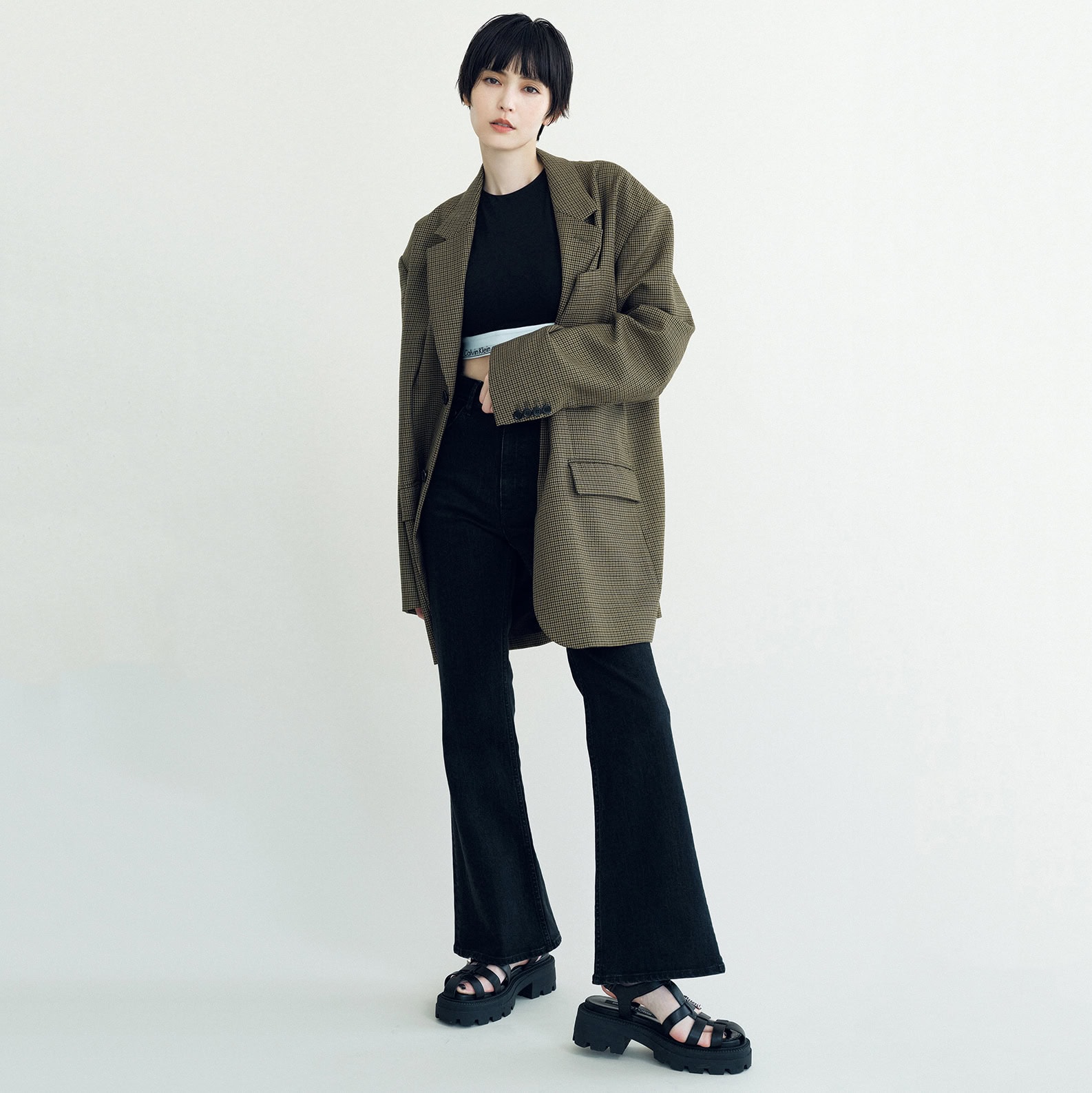 ドゥーズィエムクラス購入　redone ブラックブーツカットデニム TWENTY FOUR DENIM】ストレートブーツカットデニム【2022年秋冬