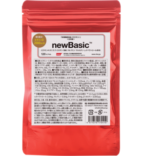 「亜鉛やビタミンをバランスよく摂れる」（shuco）。newBasic 120錠 ¥10,800（日本機能性医学研究所）