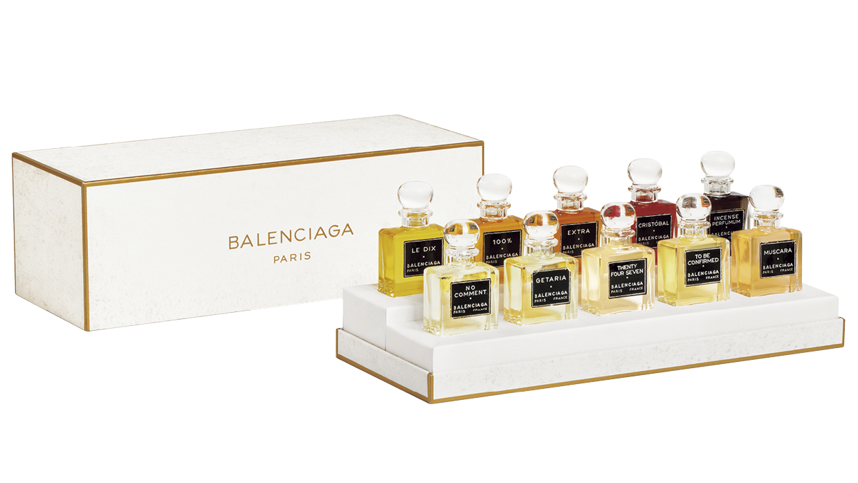 10種の香りが入ったセット〈レ ディス〉各10mL×10種 ¥56,760※予定価格（バレンシアガ／バレンシアガ クライアントサービス）