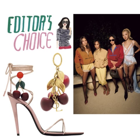 揺れる大ぶりチェリーやレモンが可愛すぎ【サンローラン】フルーツモチーフ小物は狙い目です♡