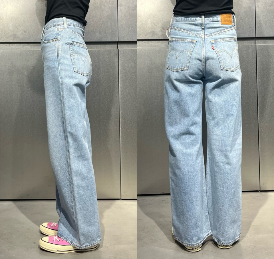 【RIBCAGE WIDE LEG】横からも後ろからも、このモデルが一番ヒップがキレイに見えたかも。レングスもジャストだし、まさにシンデレラフィット！