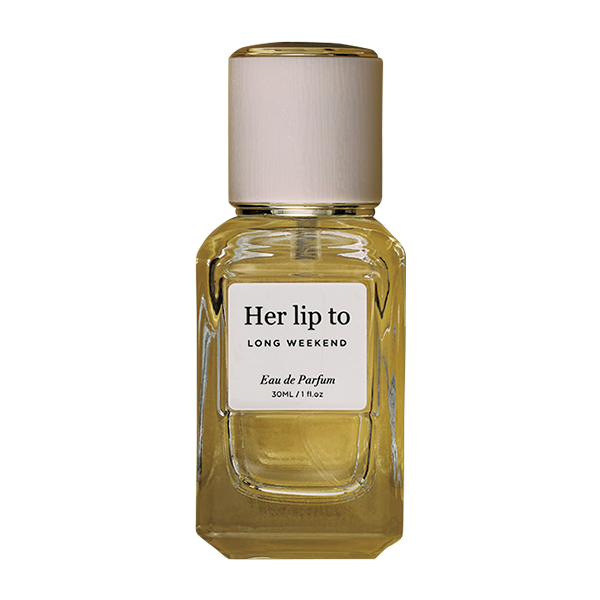 中心にローズオットーを据えたウッディフローラル。Her lip to BEAUTY Eau de Parfum LONG WEEKEND 30mL ¥8,500（Her lip to）