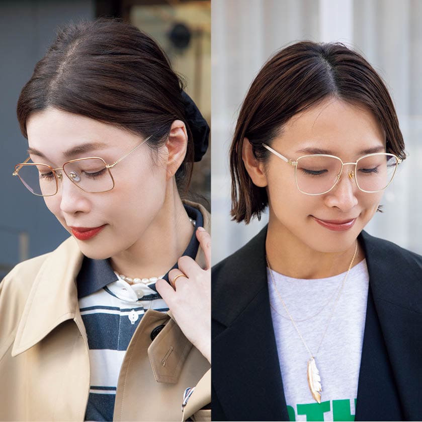 30代・40代スナップ】華奢なゴールド&シルバーの「メタル