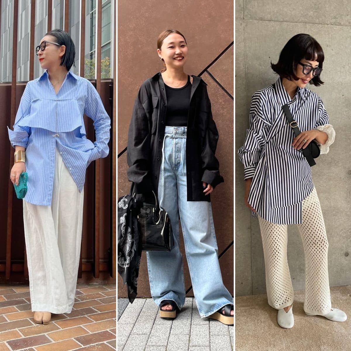 30代・40代スナップ】シルクにリネン、2枚重ねも素敵！ おしゃれ業界人