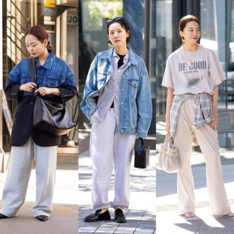 パジャマに見えないコツは「靴選び」にあり！ 本当におしゃれな人の【スエットパンツ】スナップ3選