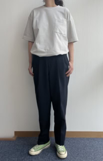 【涼感UVカットワイド半袖Tシャツ（メンズLサイズ）】このライトグレーの色味も洒落ています！
