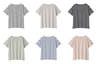 ボーダーボートネック半袖Tシャツのカラバリはこちら！