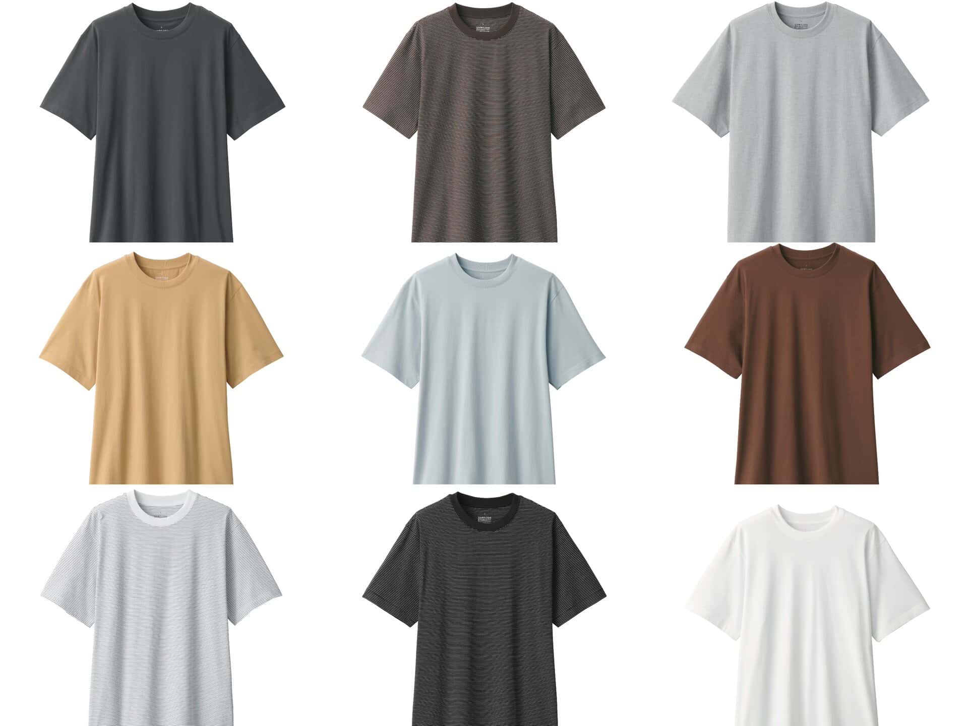 天竺編みクルーネック半袖Tシャツのカラバリはこちら！