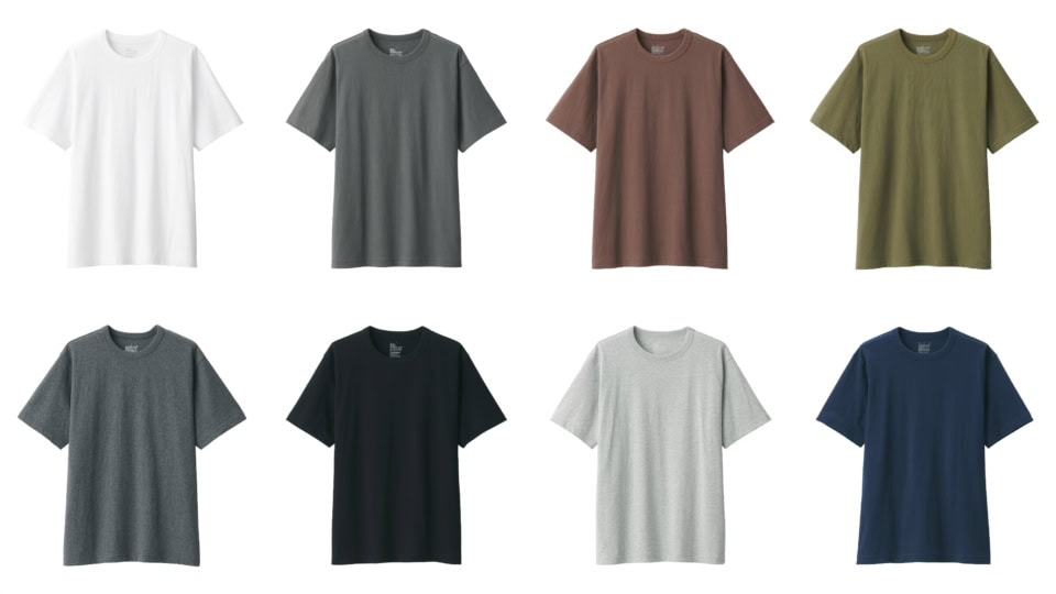 【無印良品】のTシャツ全8モデルを40代ライターが試着＆徹底解説【すべて2,990円以下】