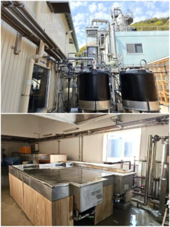 伝統的な流下式製塩×平釜で塩づくりをする装置