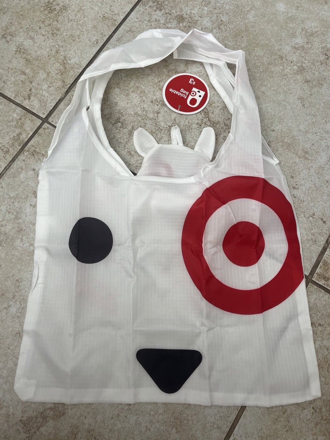 【ターゲット（target）】広げるとこんなです〜。ブルズアイ君がどーん！