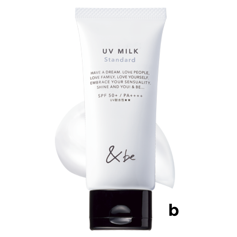 【STEP 1】くすみを光で飛ばして自然にトーンアップ。同UVミルク スタンダード SPF50+/PA++++ 30g ¥1,760（Clue）