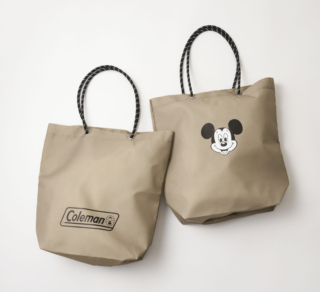 オトナミューズ7月号付録「コールマン／ミッキーマウス 両Ａ面トートバッグ」 サイズ（約）：H42×W30×D15㎝ ※防水・はっ水機能は付いていません