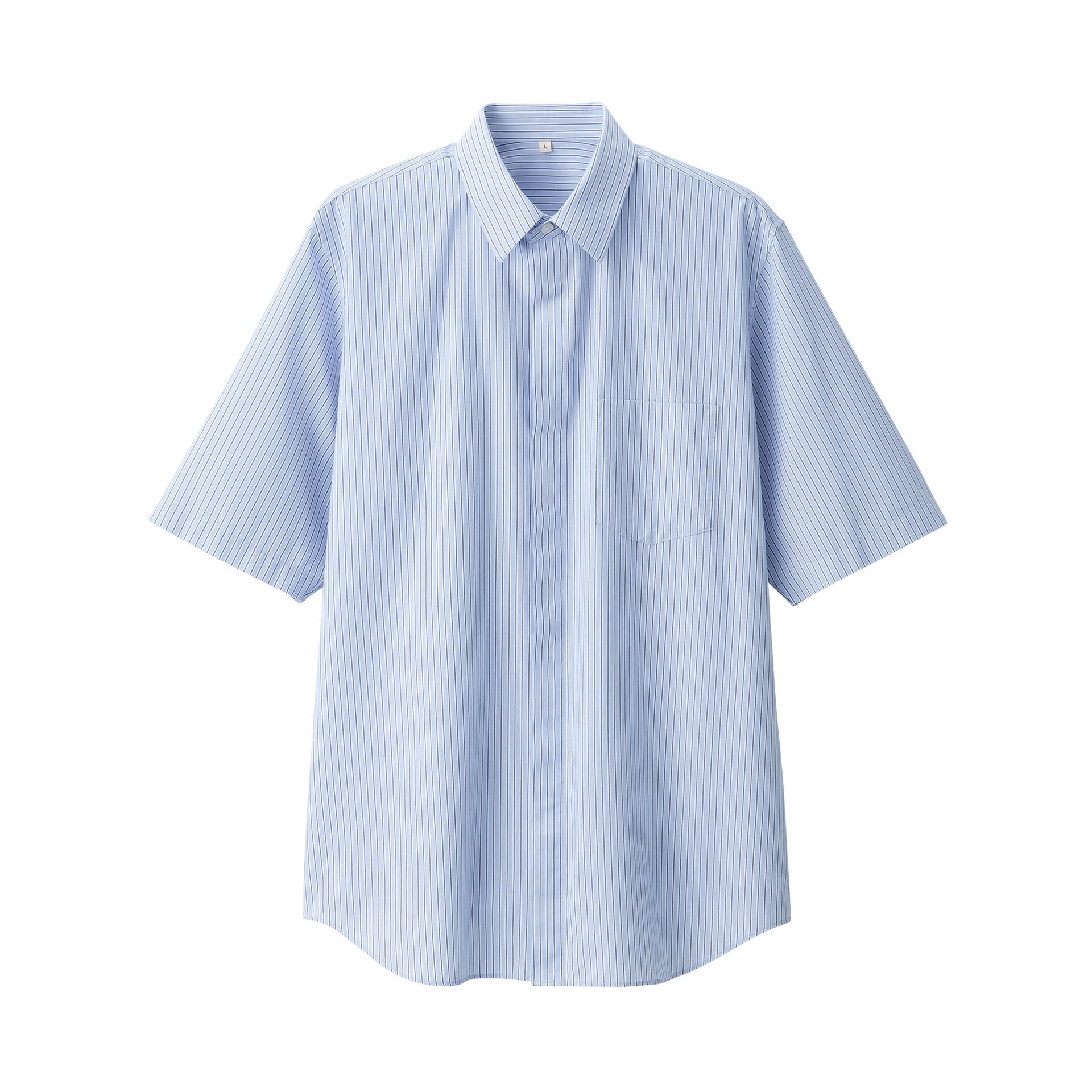 紳士 ポプリン比翼半袖シャツ￥5,990（MUJI Labo）