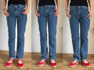 左から28・29・30インチ。「505™」各￥18,700（リーバイス®）