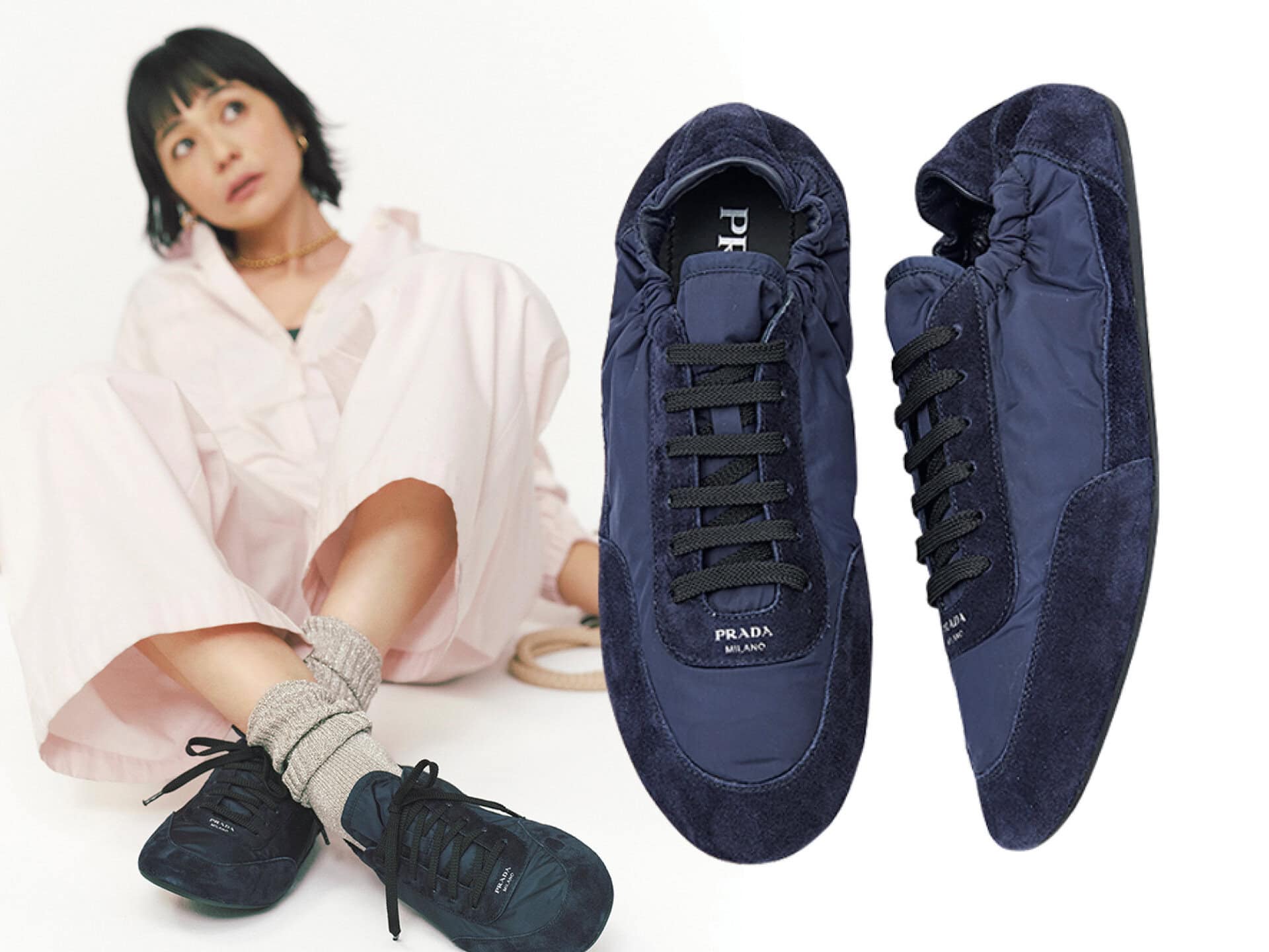 レトロ可愛い！バレエシューズのノリではけちゃう【プラダ】の
