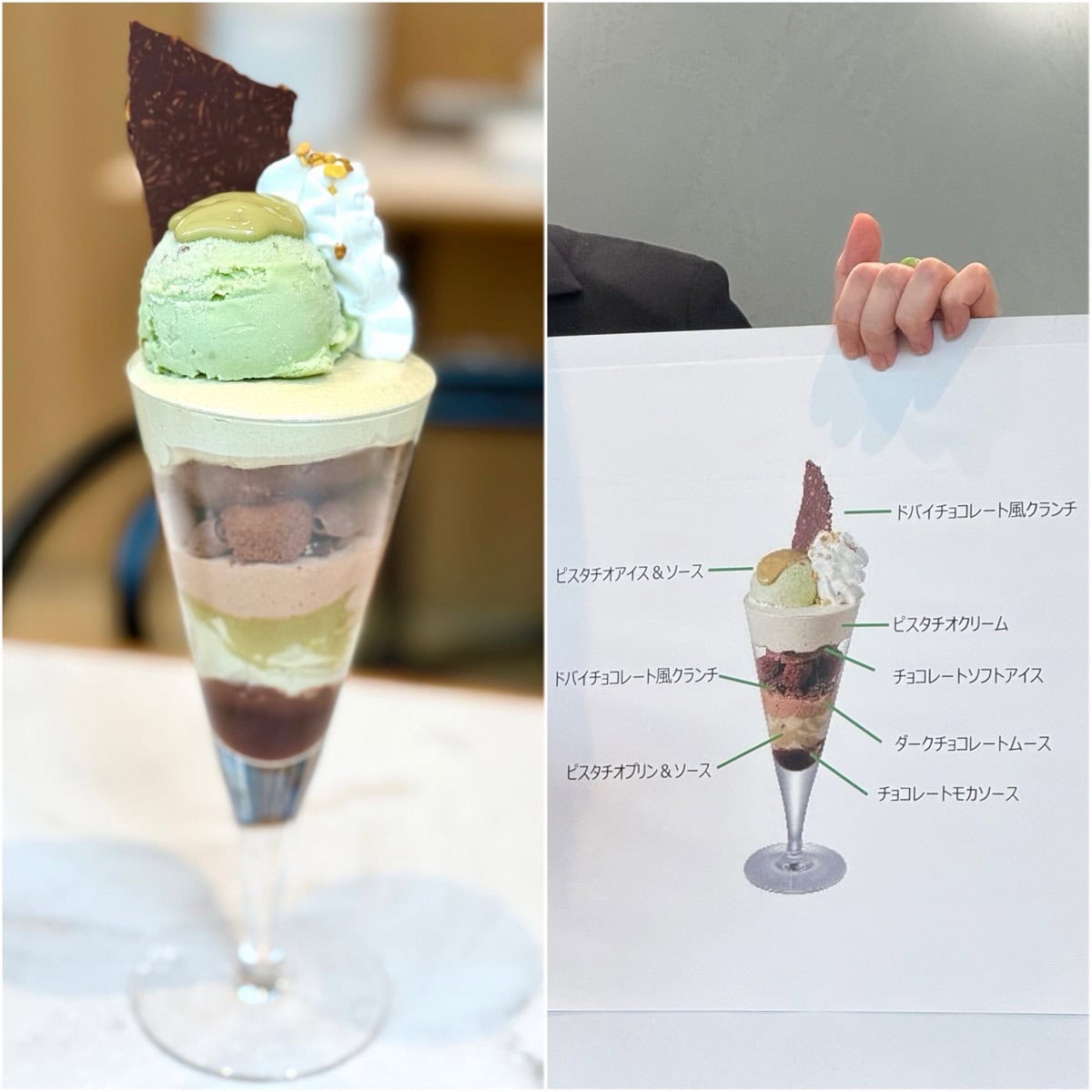 ゴディバ ドバイチョコレート パフェ