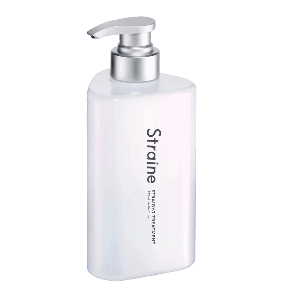 ストレイン ストレートトリートメント　ホワイトブロッサムの香り 475mL ￥1,980、詰め替え用 400mL ￥1,540※全国のバラエティストア（ロフト、ハンズ、ショップインなど）で先行発売中、2025年7月1日全国のドラッグストアで発売開始
