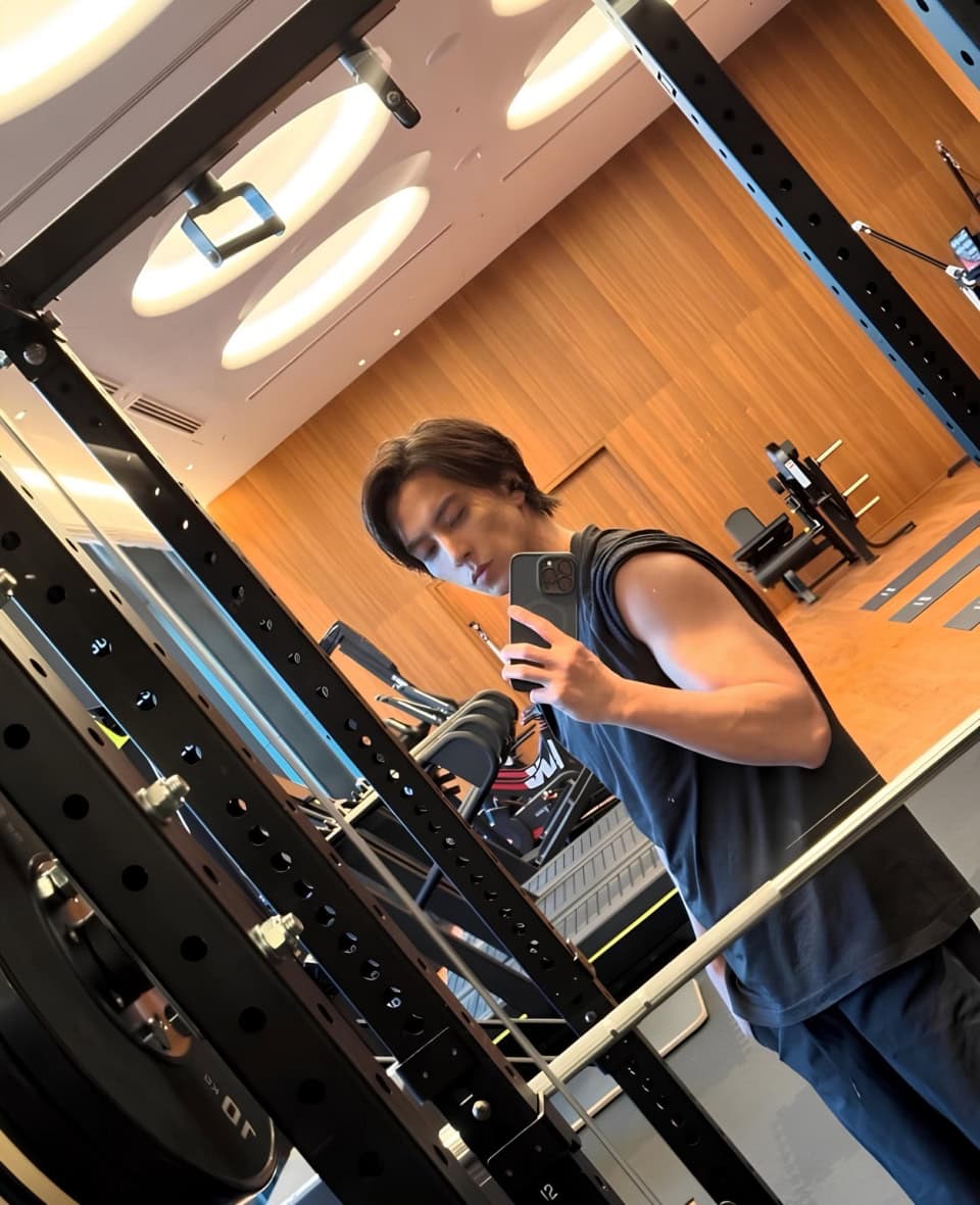 山下さんのインスタグラムに投稿された、トレーニング中の写真。