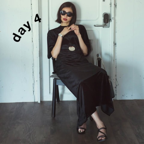 寝坊しても、夜のお出かけもOK！ セットアップならTシャツでも即キレイ見え【真夏の10日間着まわし術】