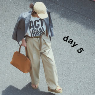 モコモコサンダルとキャップでヌケ感♡やり過ぎないカジュアルダウン術【真夏の10日間着まわし】
