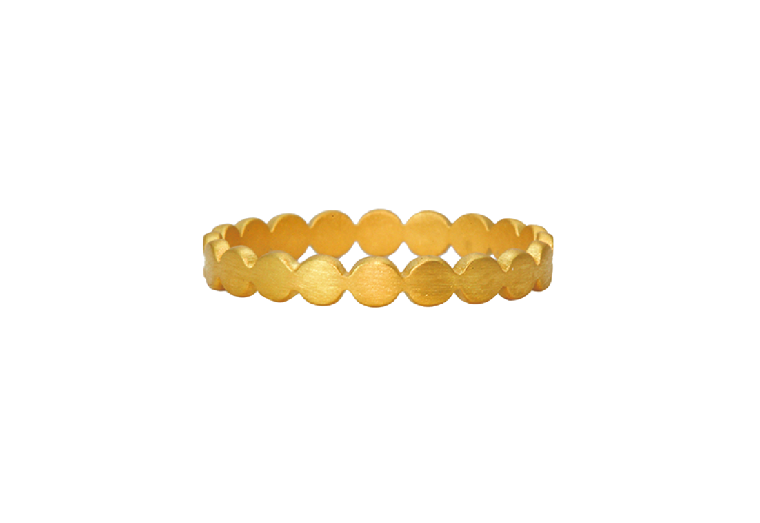 〈ラウンド パイエット エンド〉［YG］¥144,100〜（マリーエレーヌ ドゥ タイヤック／MHT）