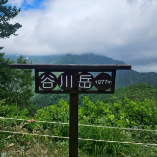 展望台に到着！谷川岳は標高1,977メートルの山です。