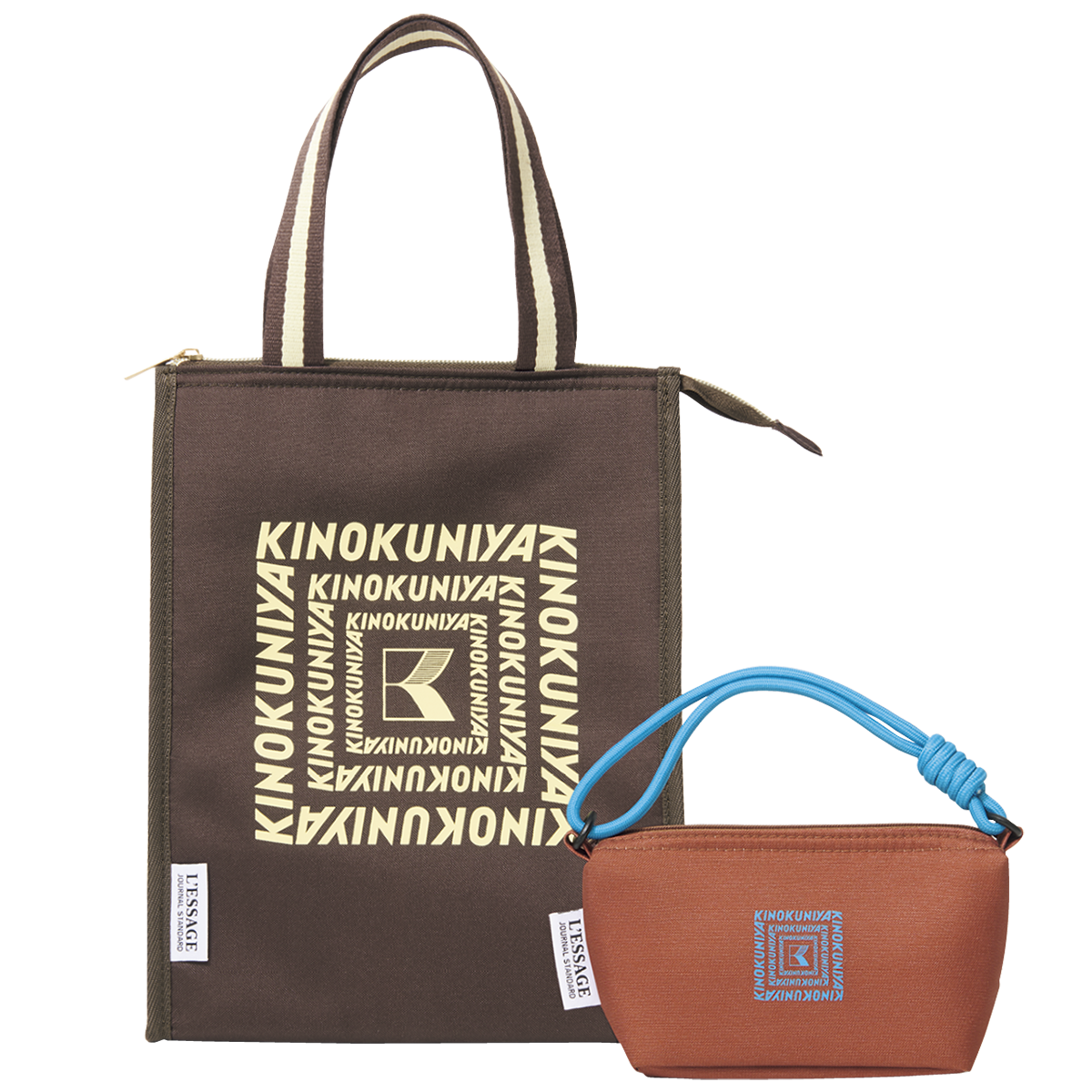 SIZE（約）　バッグ：H27×W22×D13.5㎝ ポーチ：H8.5×W16［最大］×D7㎝