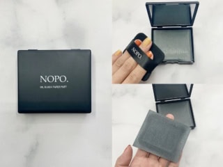 NOPO. オイルブロックペーパーパフ チャコール 100枚入り（粘着シート7枚入り￥990）