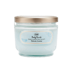 ボディスクラブ デリケート・ジャスミン 600g ¥6,600（SABON Japan）