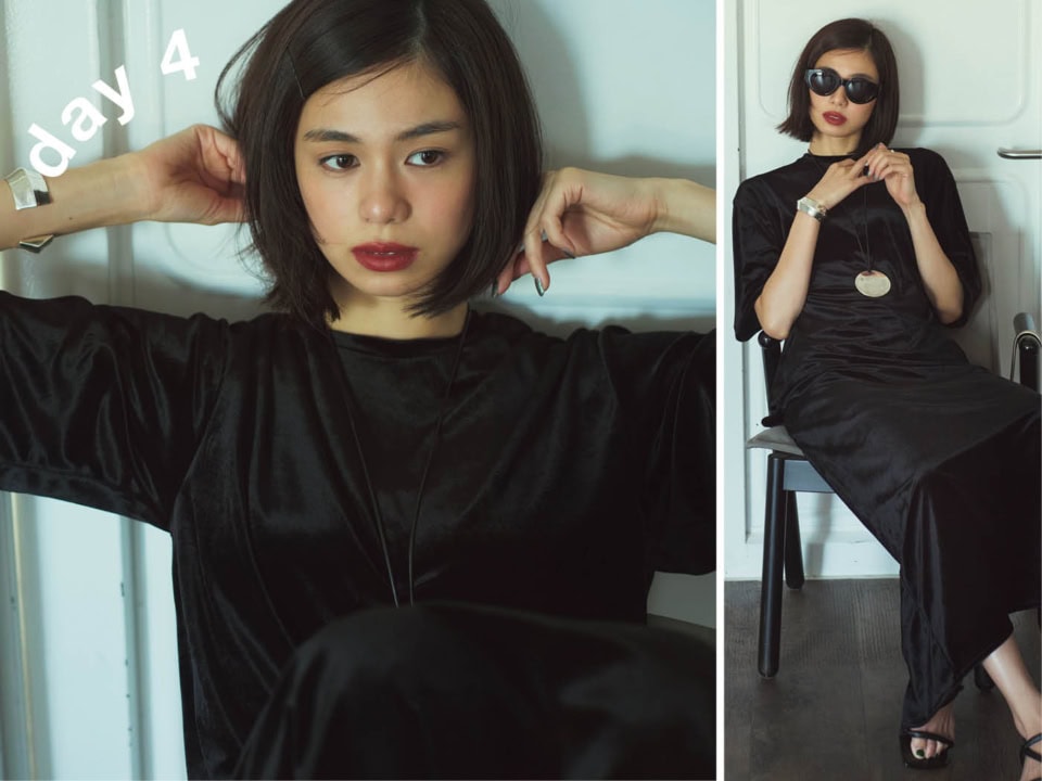 ブラックコーデには赤リップを主役に♡2色使いでじんわりなじませて今っぽく!【旬顔メイク】