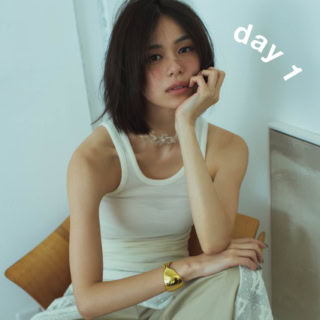 真夏でもすぐ着られる！ワントーンで涼感あふれるコーデ【晴美×秋物アイテムで着回し10days】day 1