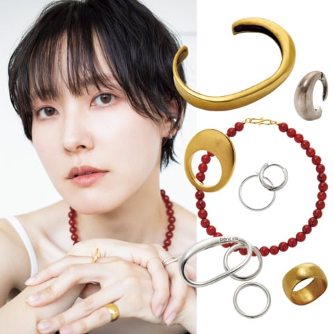 「アフター5は大ぶりシルバーピアスと目元に華やぎを」【上枝みどりさんのメイク＆ジュエリー拝見】