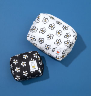 10月号付録 miffy お花のキルティングポーチ 大小2個セット ©︎ Mercis bv