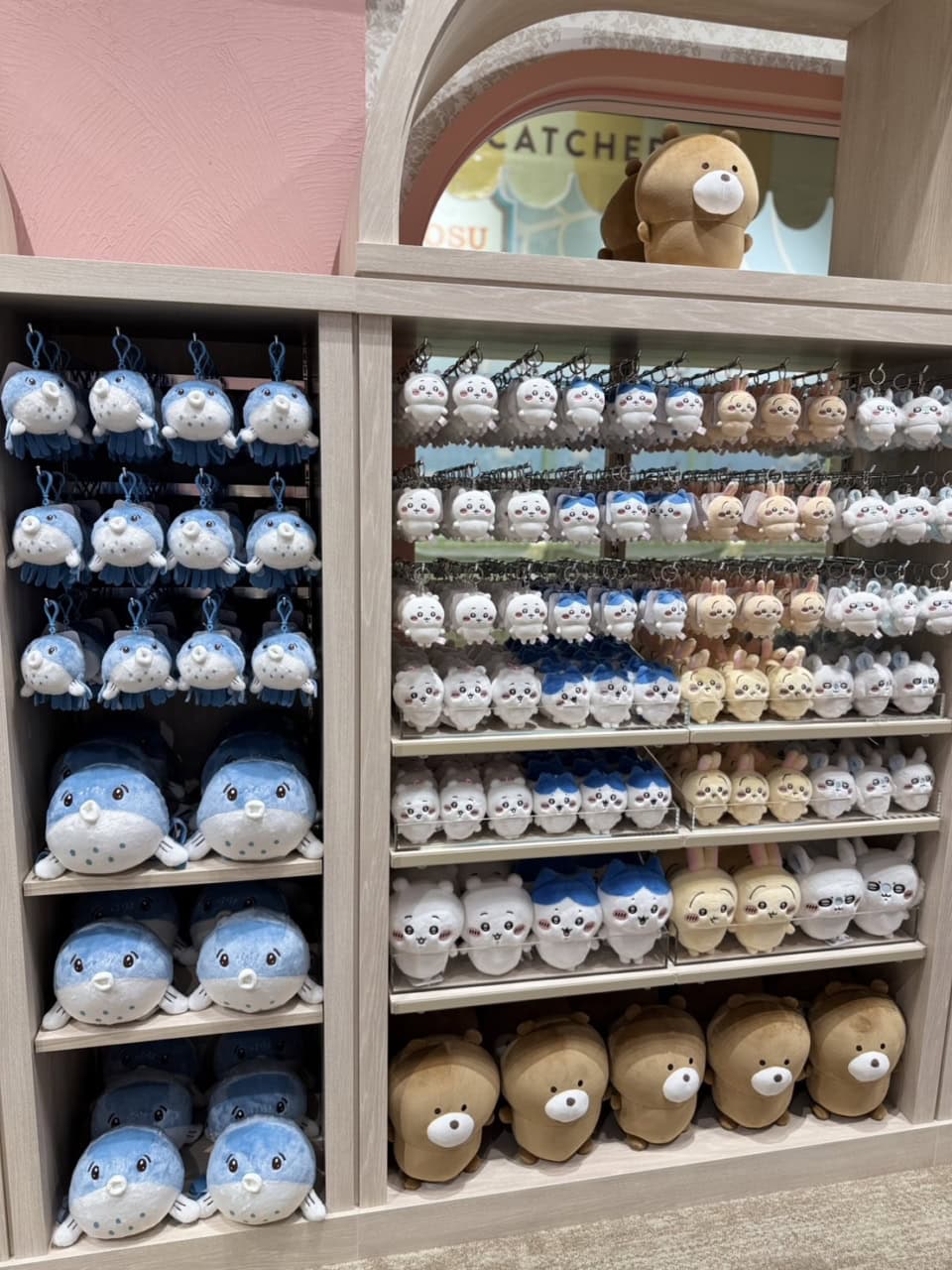 ぬいぐるみも多数取り揃えていらっしゃいます。一番下のくまが欲しい！