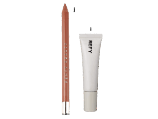 i REFYのリップグロス FAWN　j FENTY BEAUTYのTRACE’D OUT ペンシルリップライナー PUNT BUTTAは本人私物