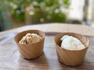 ピスタチオとレモンのアイスクリームは、ともに素材を生かしたナチュラルなテイストが最高！