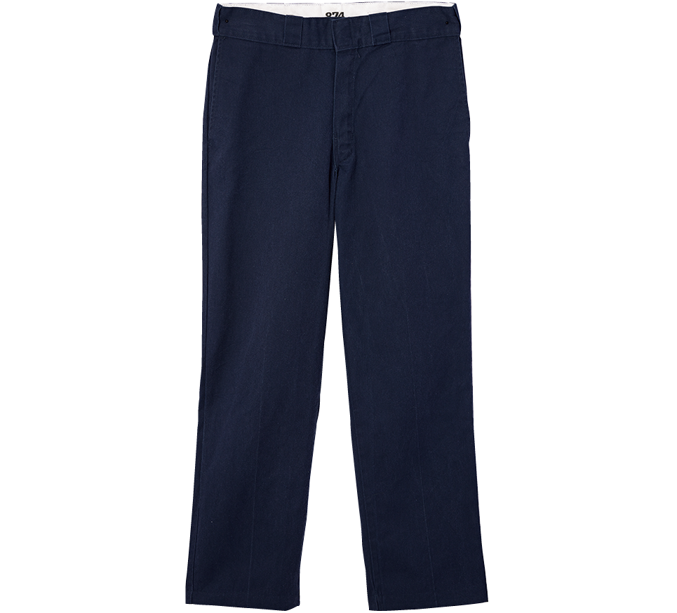 秋にかけてトラッドなスタイルに取り入れたいネイビー。タックなしでスッキリ。★¥7,920（サンタモニカ 原宿店）